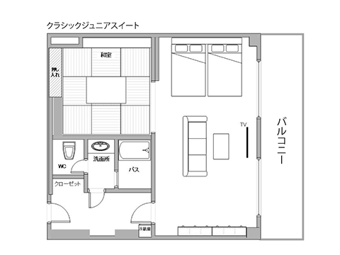 房间布局图|高知土佐美居温泉度假酒店