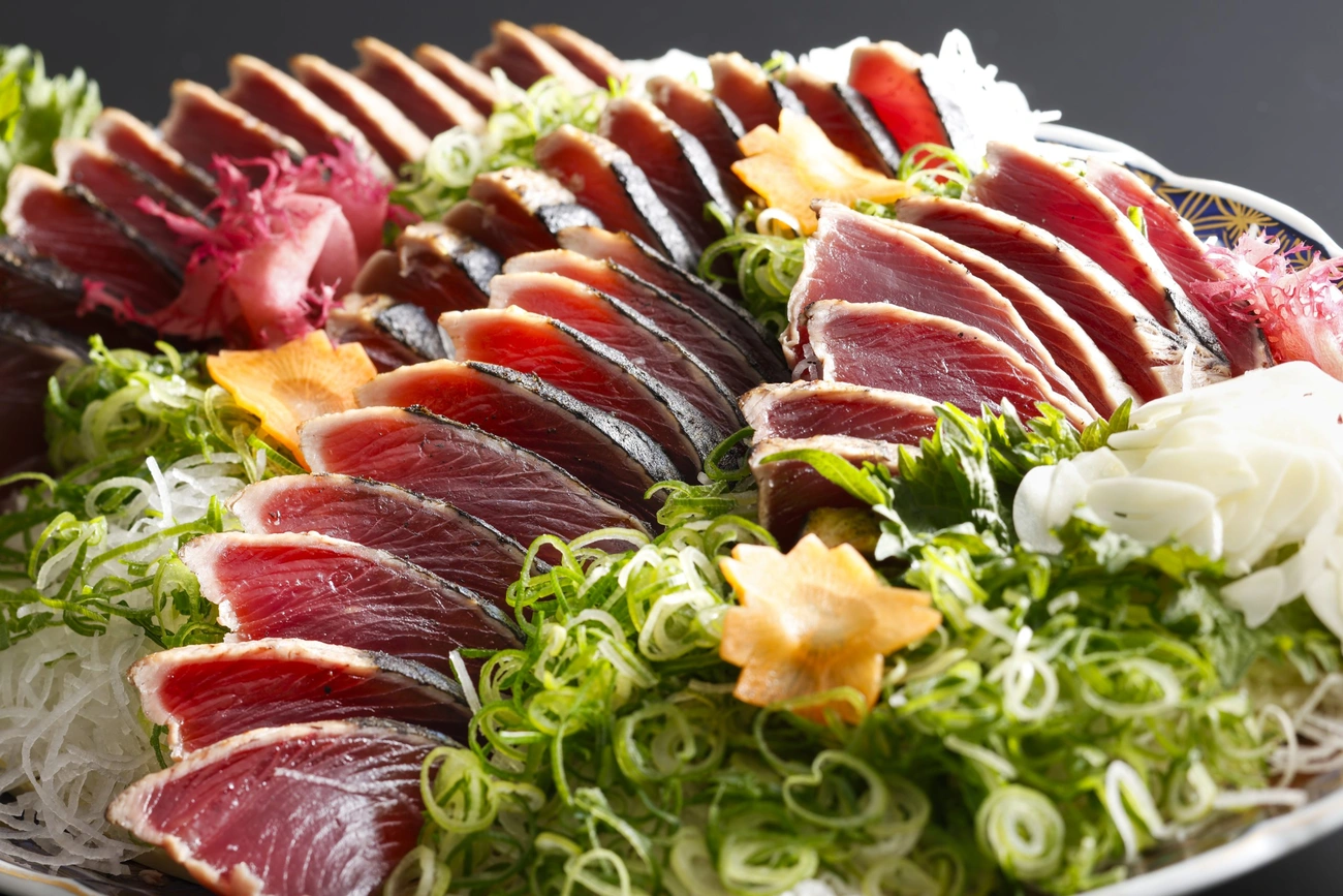 土佐名产鲣鱼敲打